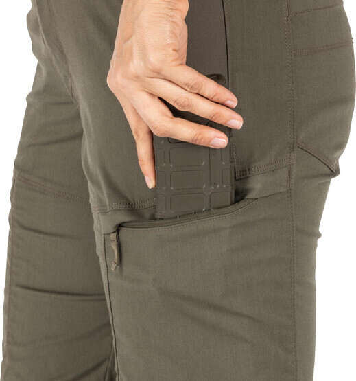 5.11 Women's Tactical Apex Pant in Ranger Green with mag pockets